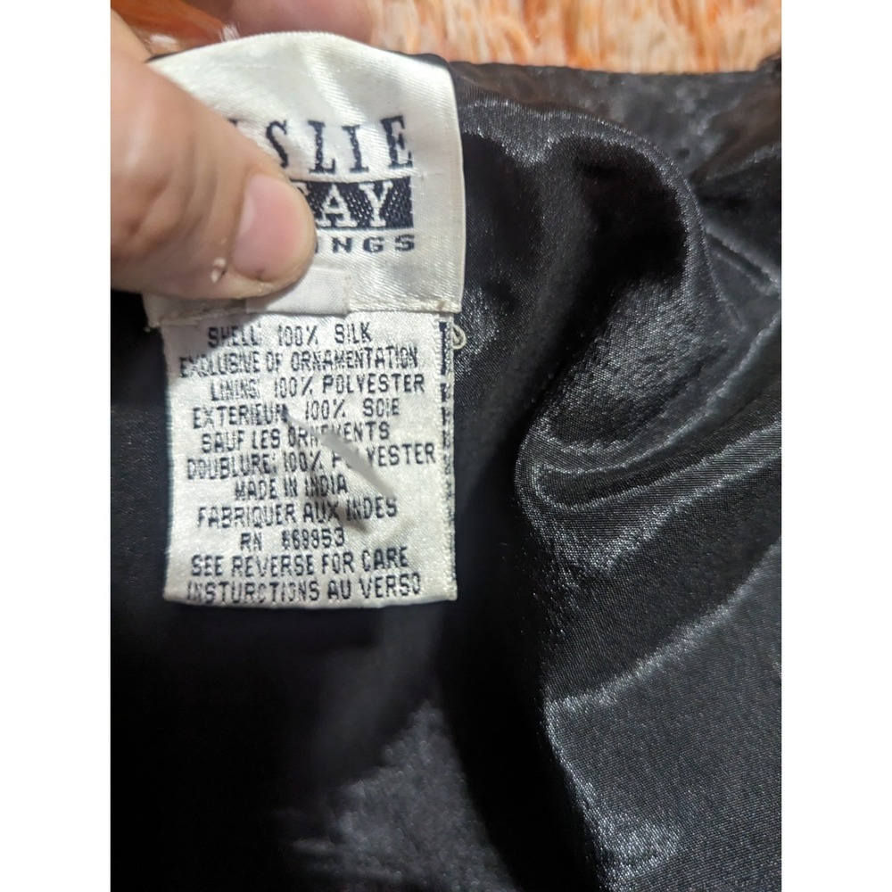VINTAGE Leslie Fay Evenings  Jacket 100% Silk Beaded Sequined Small S 70's 80's - Picture 11 of 11